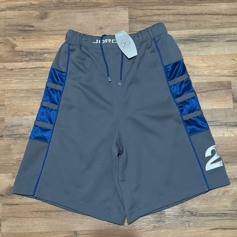 2005 Air Jordan 20th Anniversary 23 Cat Scratch Mesh Vintage Grey Shiny Shorts